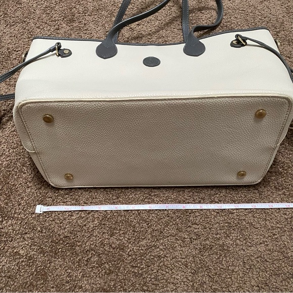 Tru Trussardi Grey/ Cream Tote Bag - Picture 4 of 16
